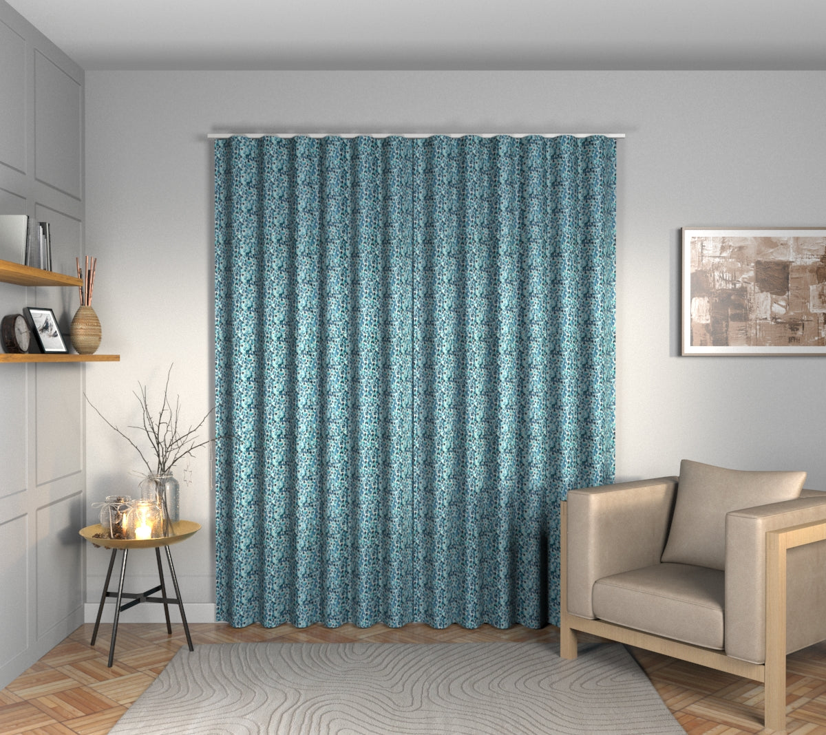 Orrin Cobalt Wave Curtain
