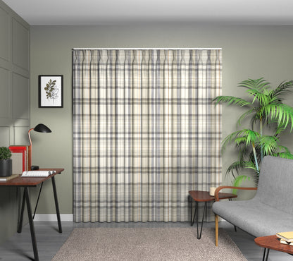Cairngorm Oatmeal Triple Pleat Curtain