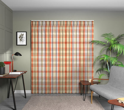 Cairngorm Auburn Triple Pleat Curtain