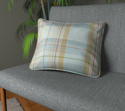 Cairngorm Duck Egg Piped Cushion