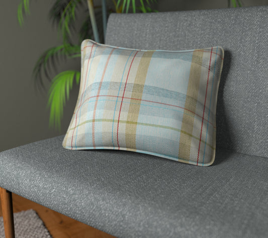 Cairngorm Duck Egg Piped Cushion