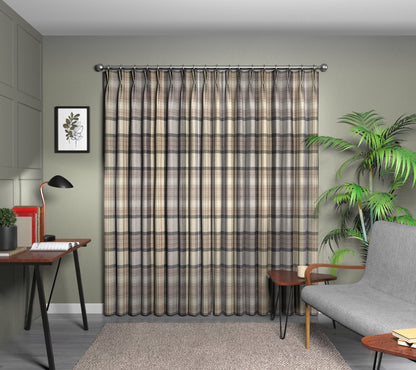 Cairngorm Slate Double Pleat Curtain