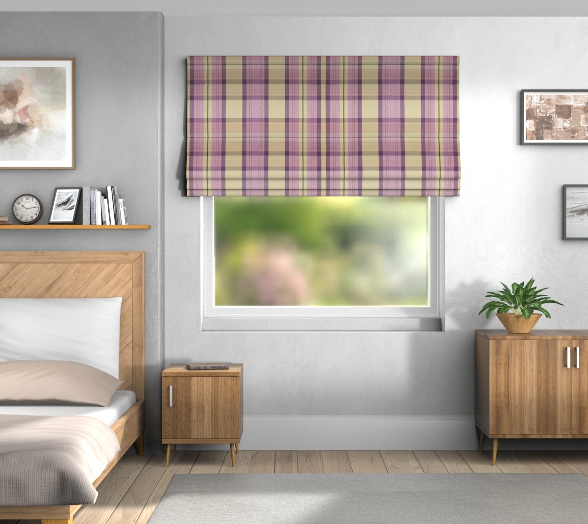 Cairngorm Thistle Roman Blind