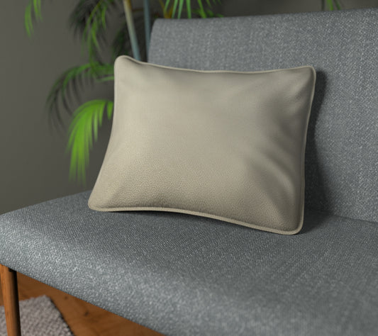Crater Ivory Piped Cushion