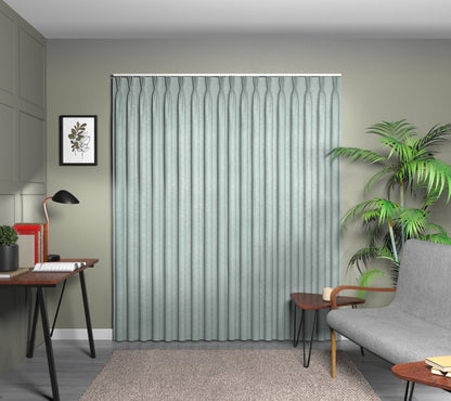 Crater Carbon Triple Pleat Curtain