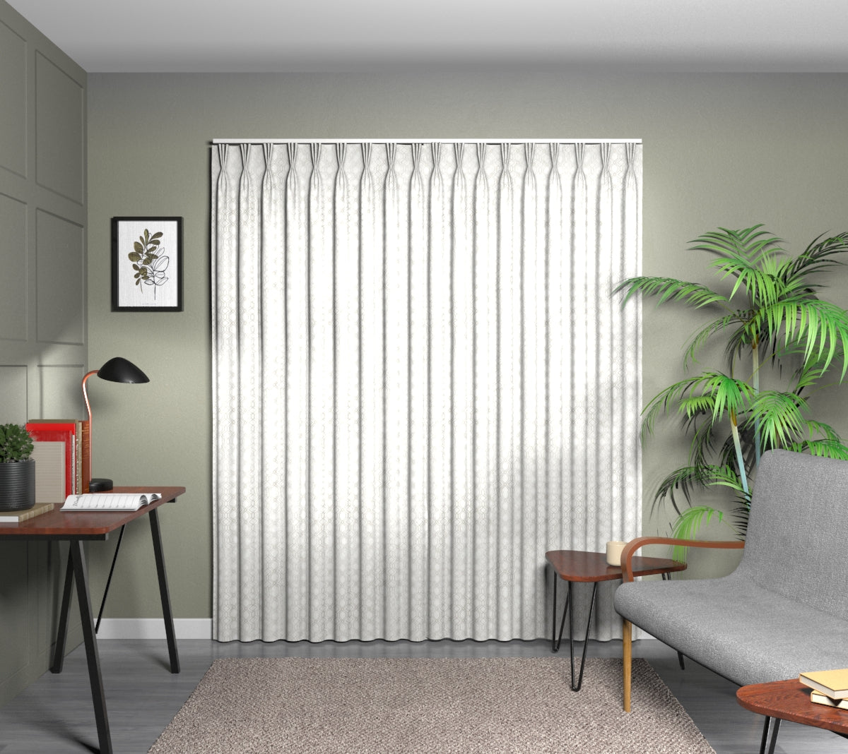 Othello Opal Triple Pleat Curtain
