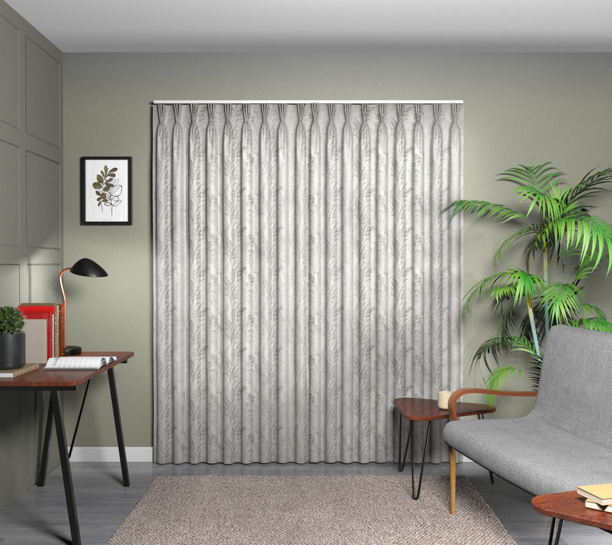 Keshiki Fawn Triple Pleat Curtain