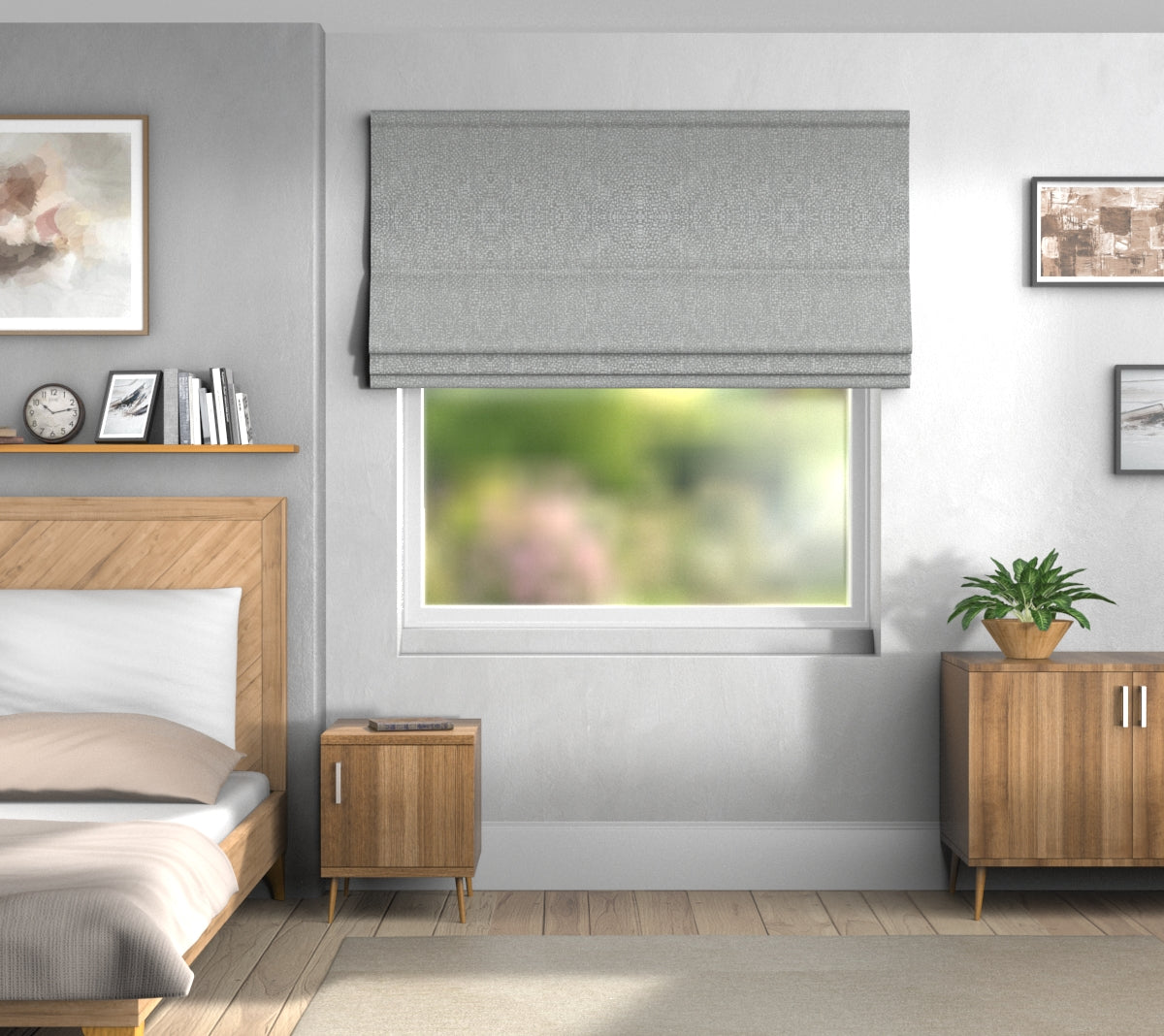 Keshiki Fawn Roman Blind