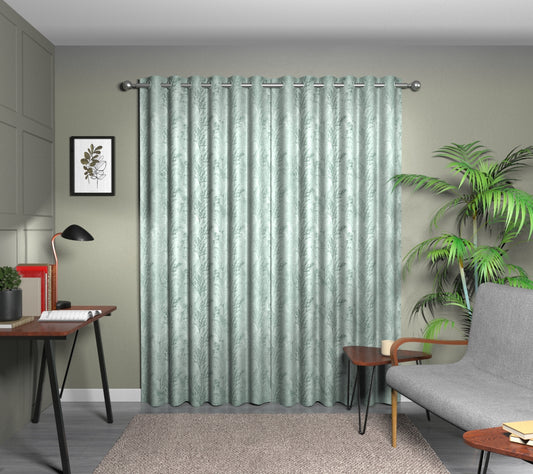 Keshiki Teal Eyelet Curtain