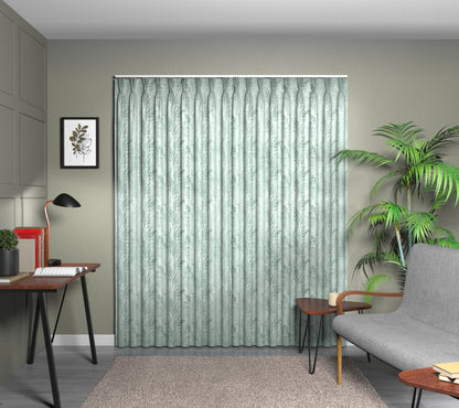 Keshiki Teal Triple Pleat Curtain