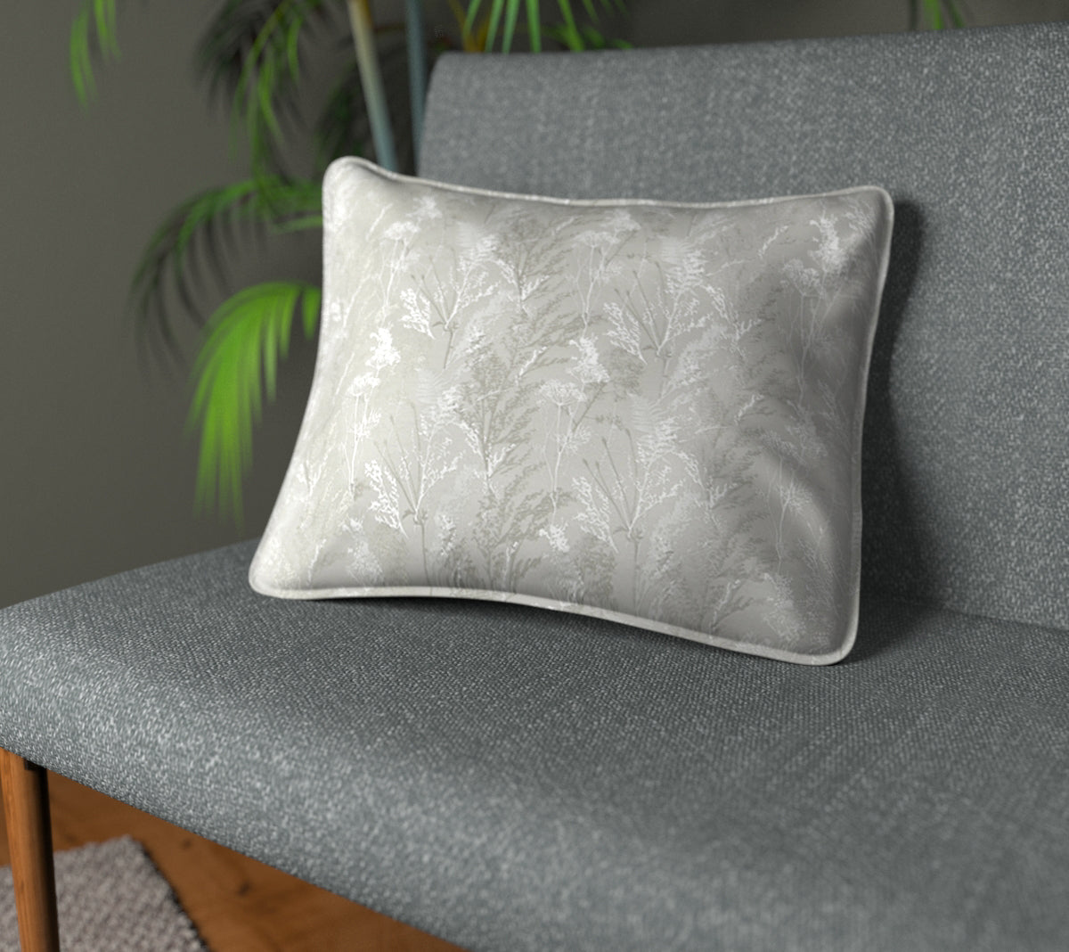 Keshiki Alabaster Piped Cushion