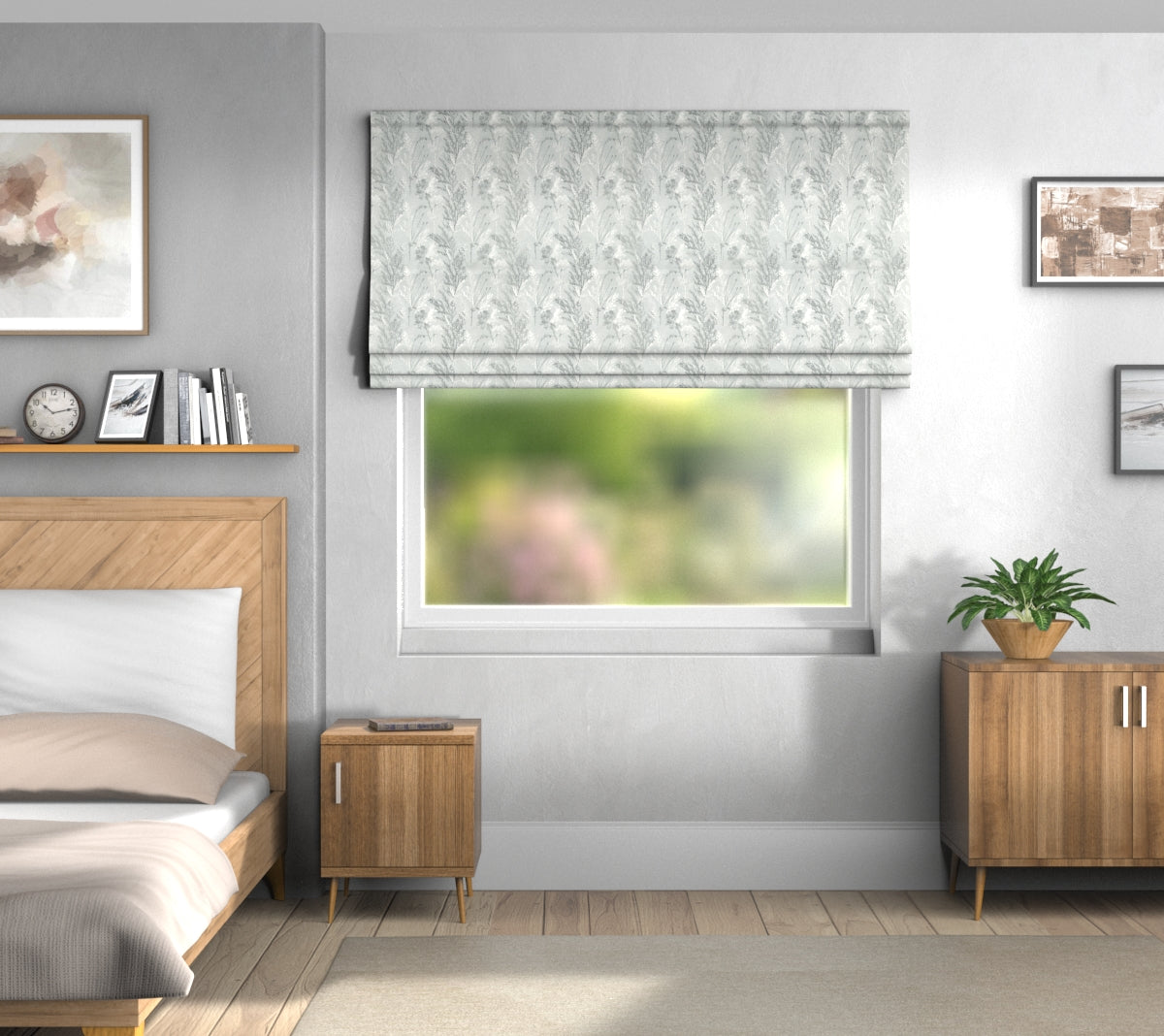 Keshiki Chrome Roman Blind
