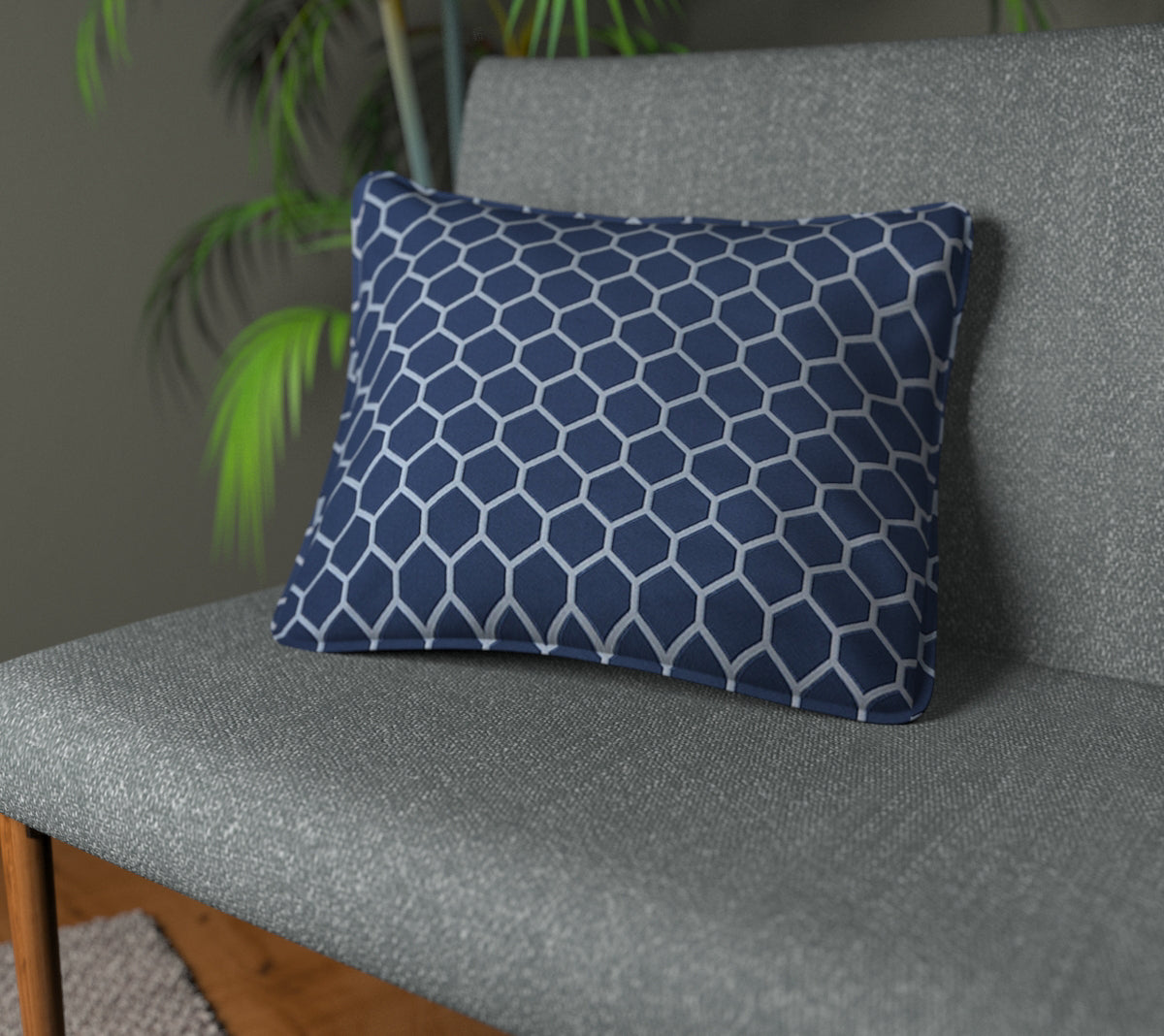 Eternity Royal Piped Cushion