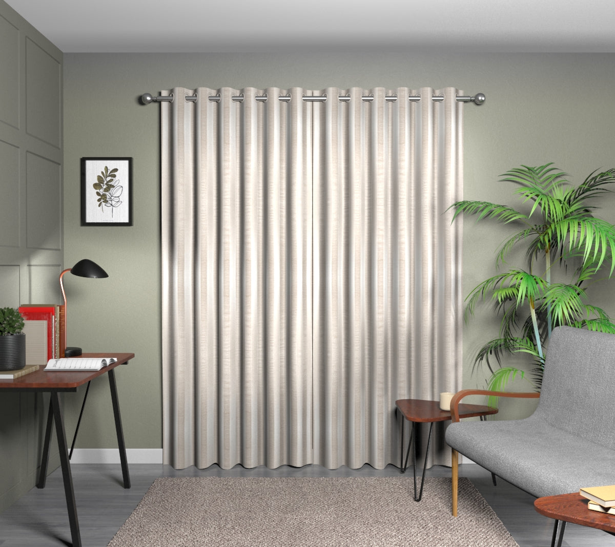 Raphael Vanilla Eyelet Curtain