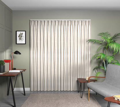 Raphael Vanilla Triple Pleat Curtain