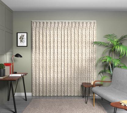 Moondust Parchment Triple Pleat Curtain