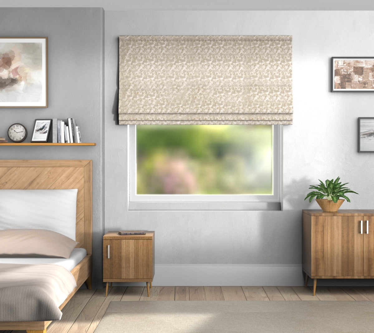 Moondust Parchment Roman Blind
