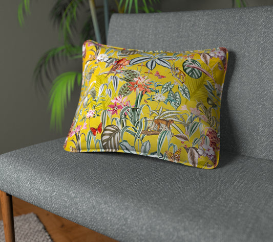 Barbados Citron Piped Cushion