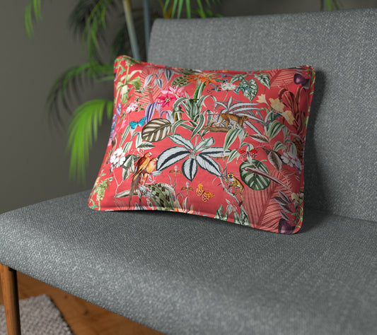 Barbados Watermelon Piped Cushion