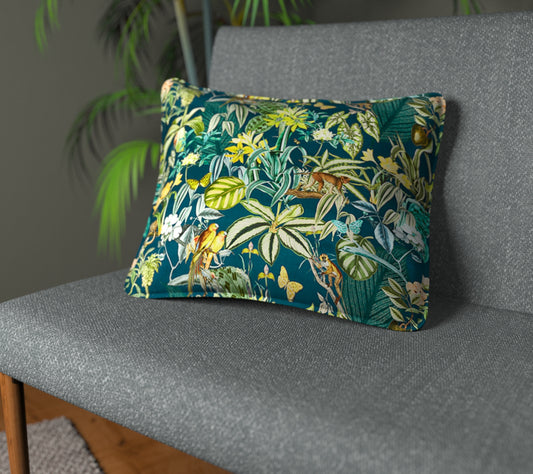 Barbados Lagoon Piped Cushion