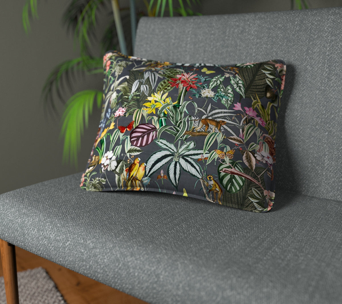 Barbados Dusk Piped Cushion