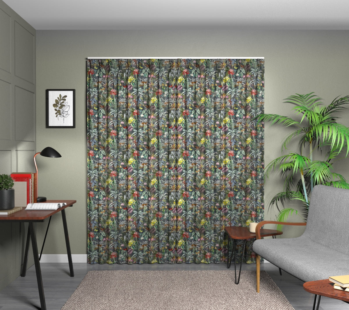 Barbados Dusk Triple Pleat Curtain