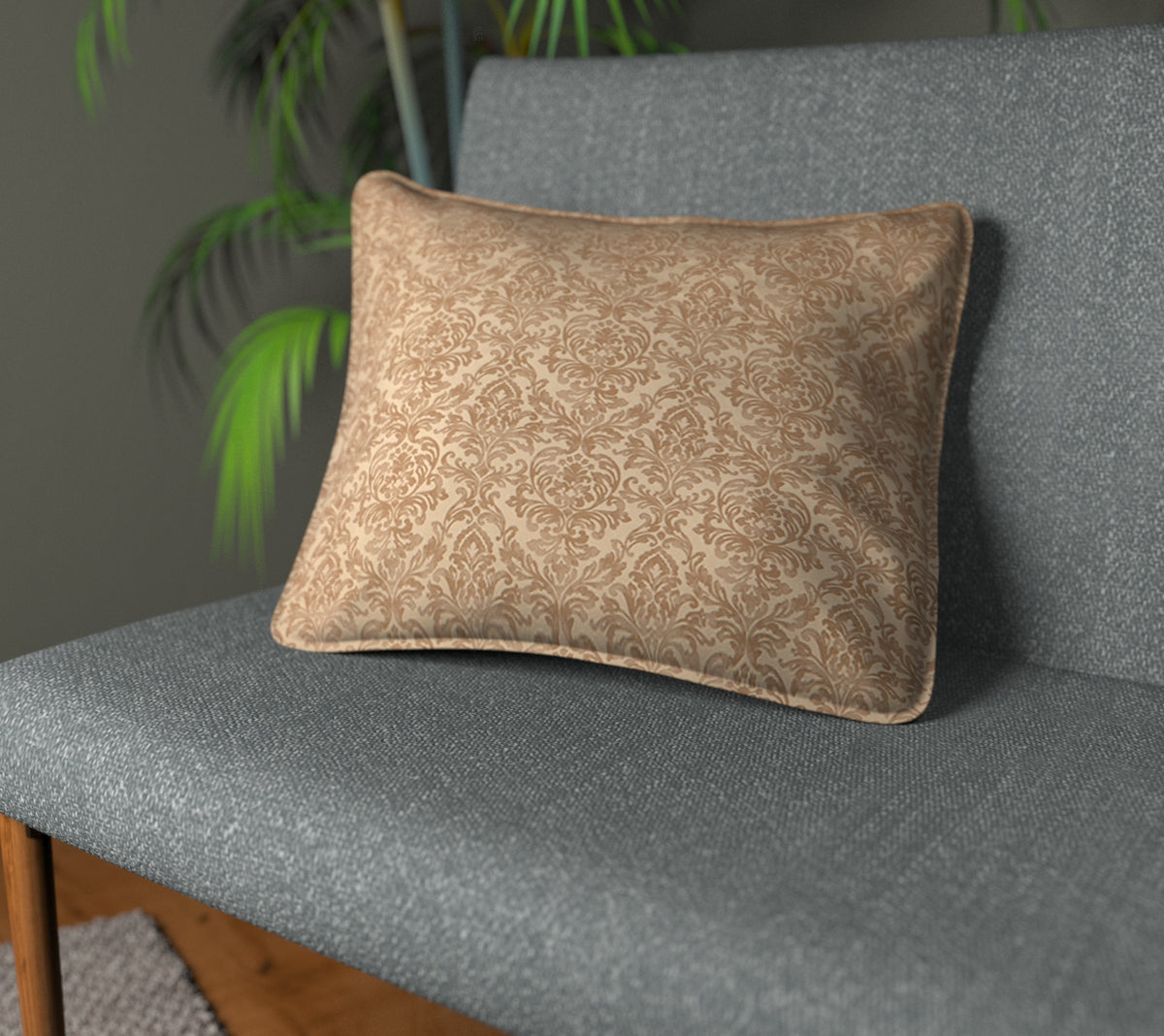 Hartfield Champagne Piped Cushion
