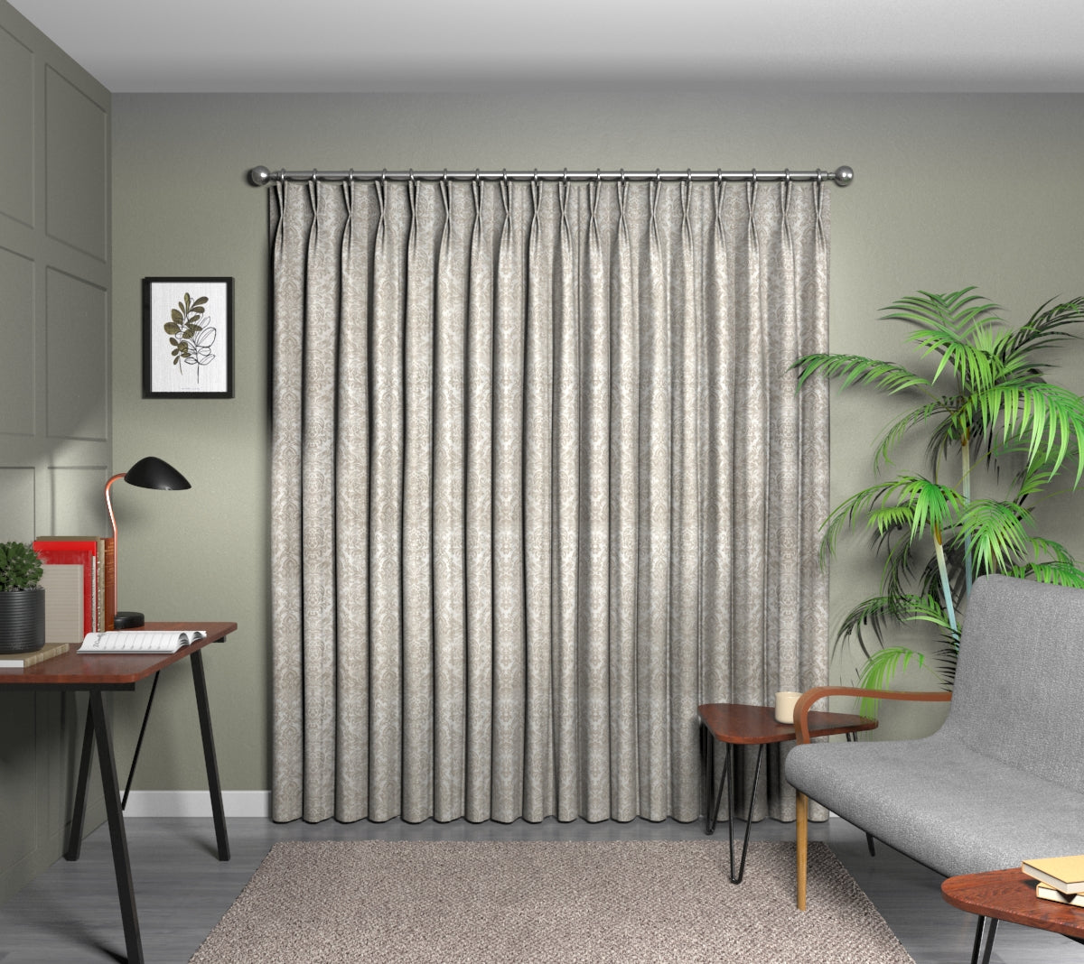 Hartfield Vintage Double Pleat Curtain