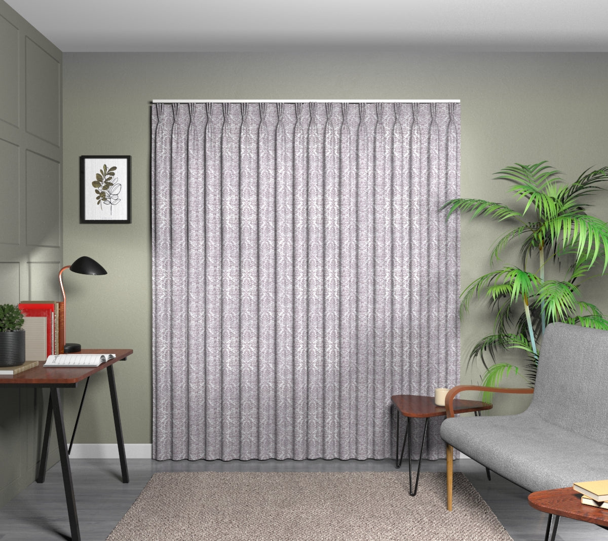 Hartfield Peony Triple Pleat Curtain