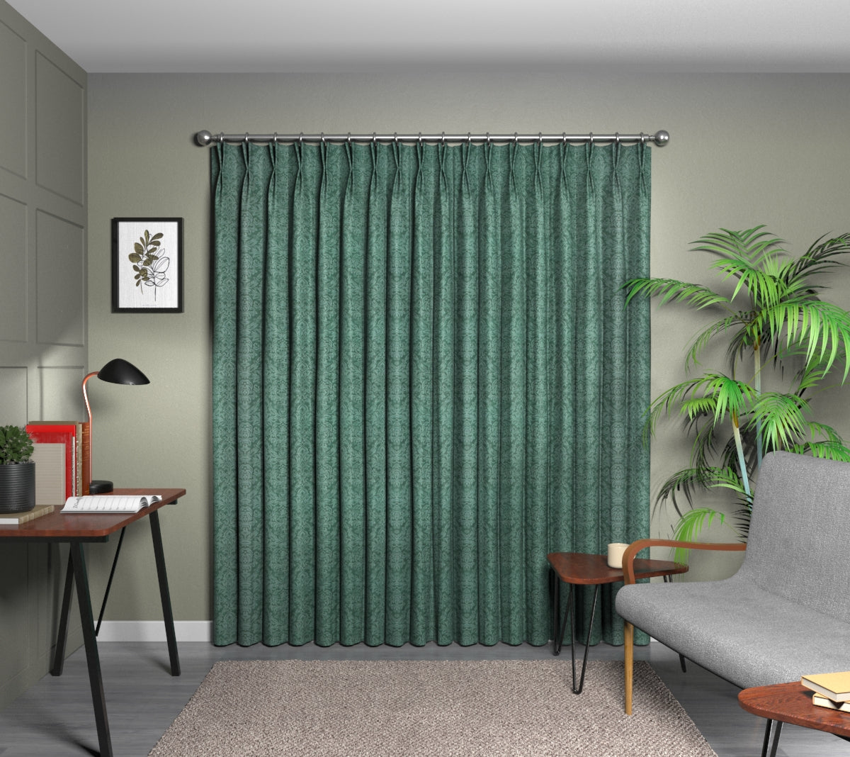 Hartfield Forest Double Pleat Curtain