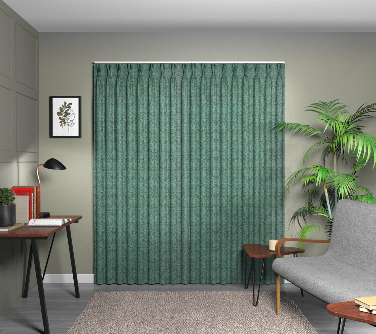 Hartfield Forest Triple Pleat Curtain