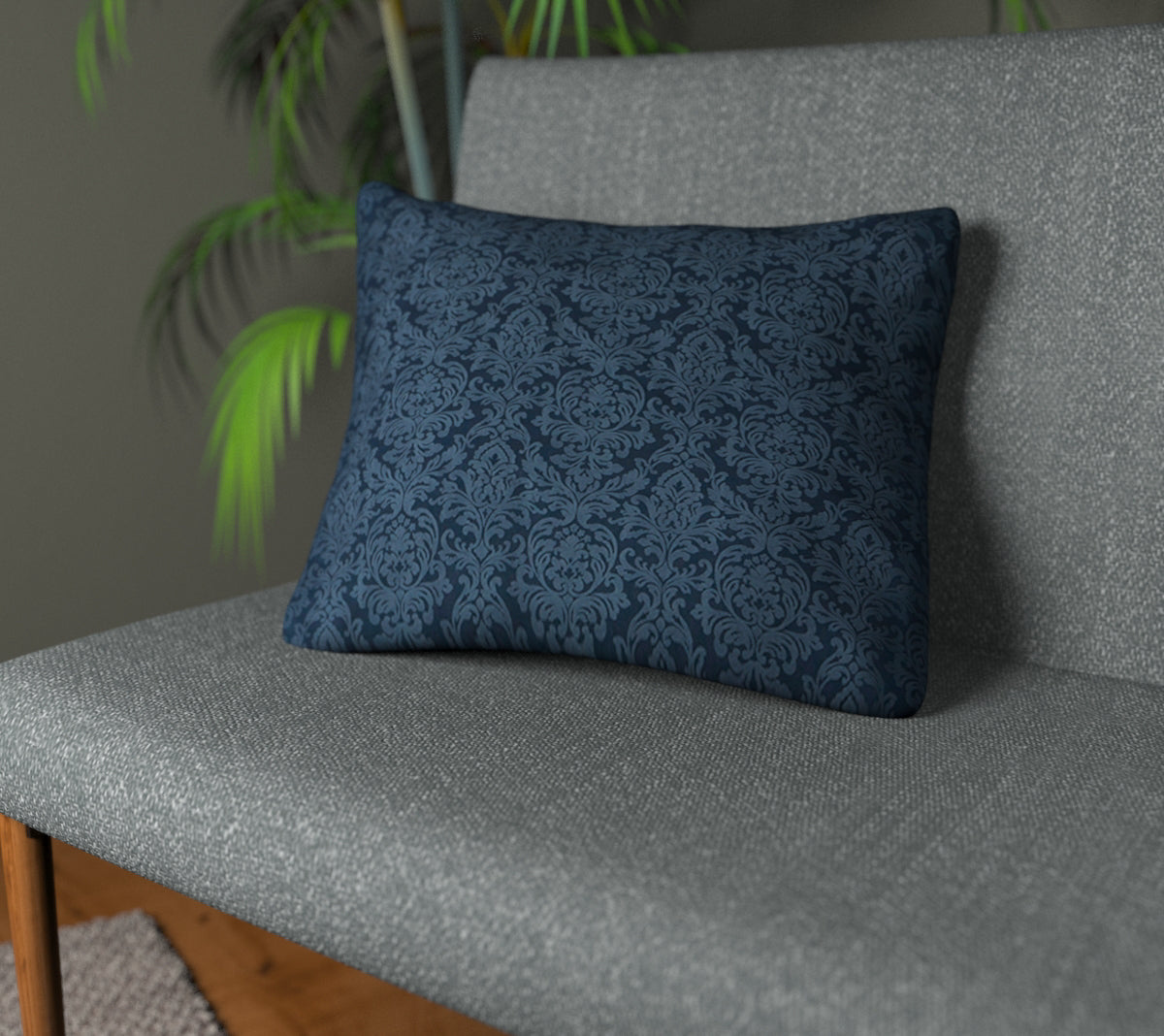 Hartfield Sapphire Plain Cushion