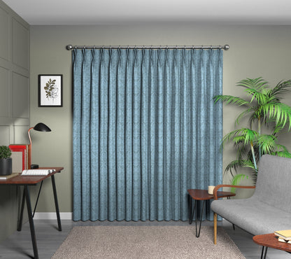 Hartfield Bluebell Double Pleat Curtain
