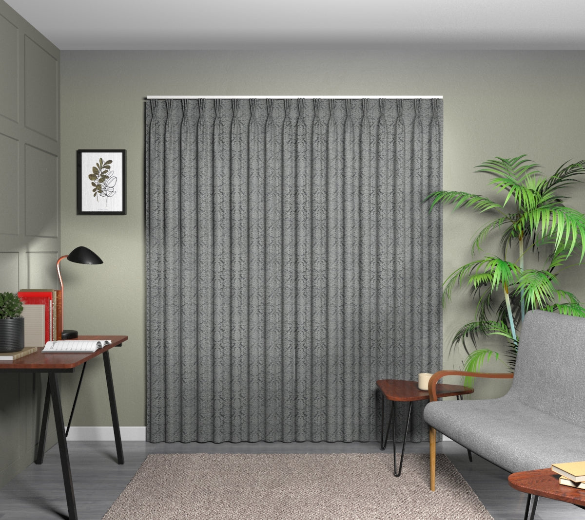 Hartfield Nickel Triple Pleat Curtain