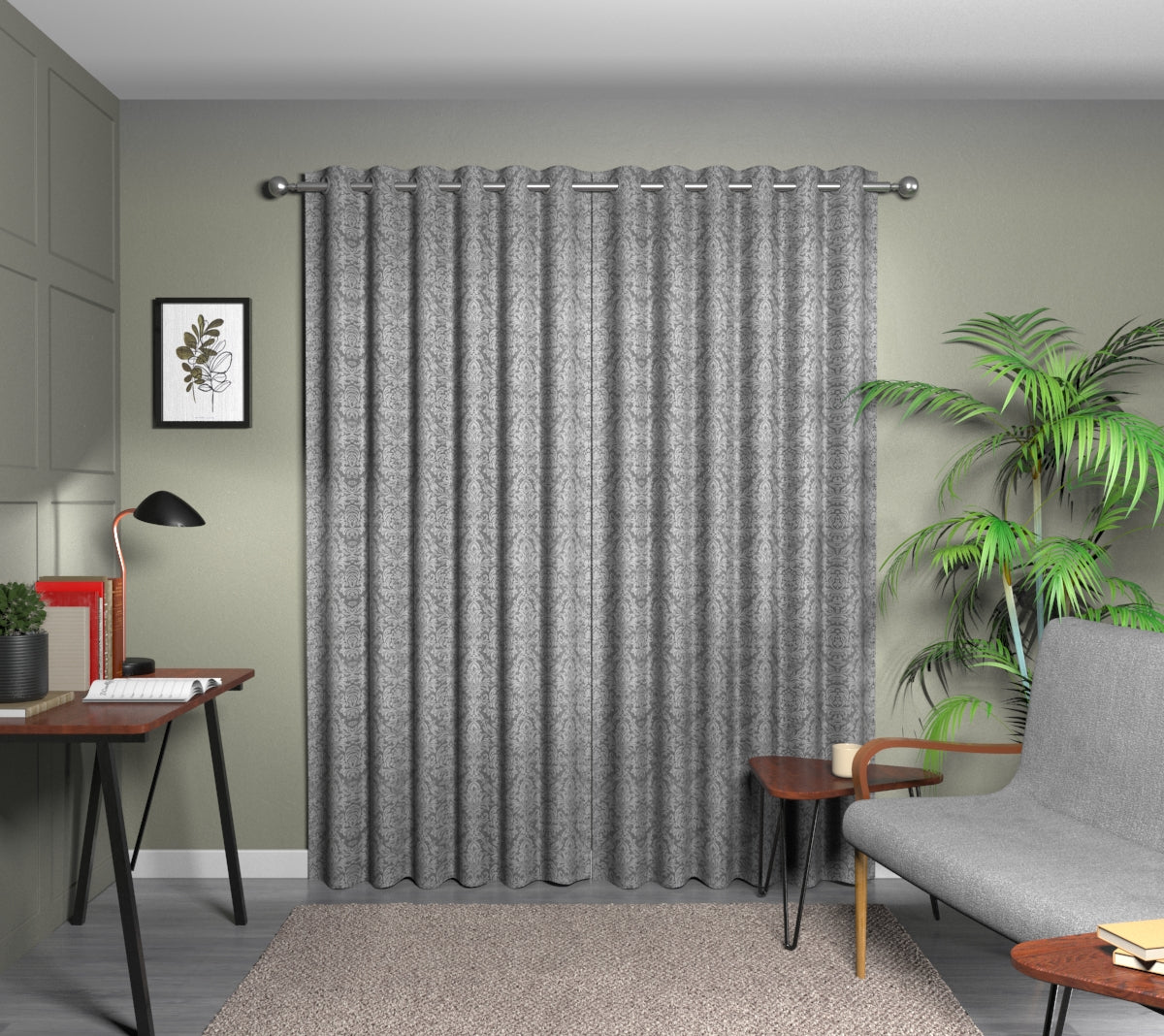 Hartfield Pewter Eyelet Curtain