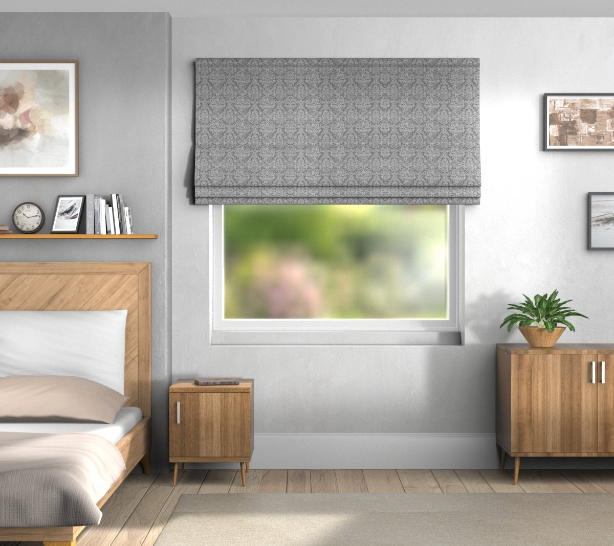 Hartfield Pewter Roman Blind