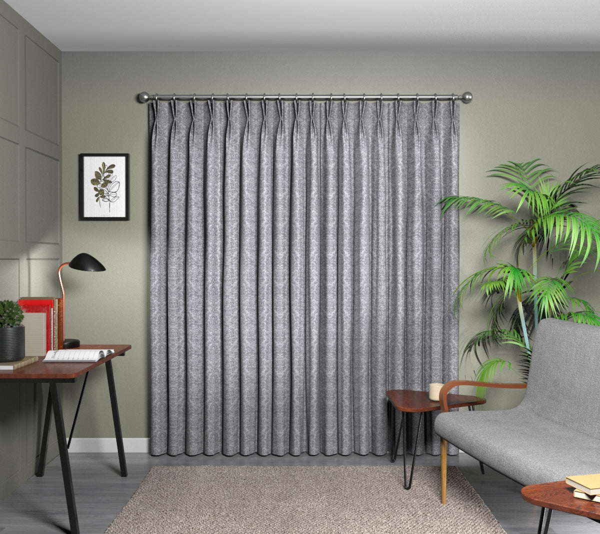Hartfield Mercury Double Pleat Curtain