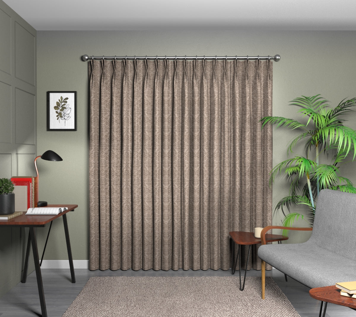 Hartfield Angora Double Pleat Curtain