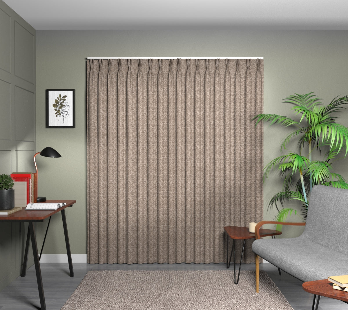 Hartfield Angora Triple Pleat Curtain