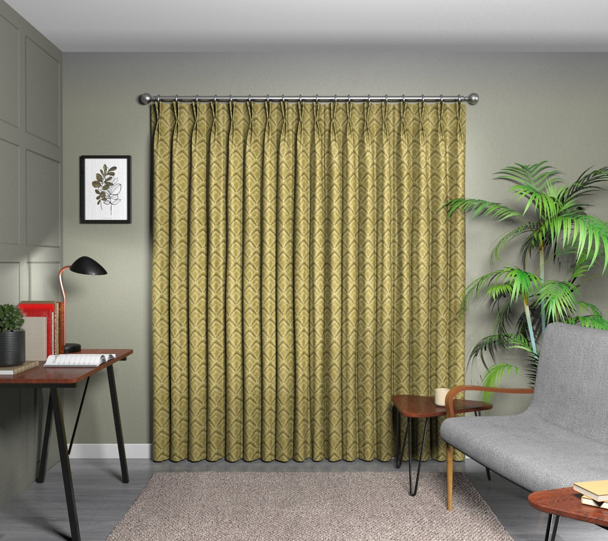 Assam Zest Double Pleat Curtain