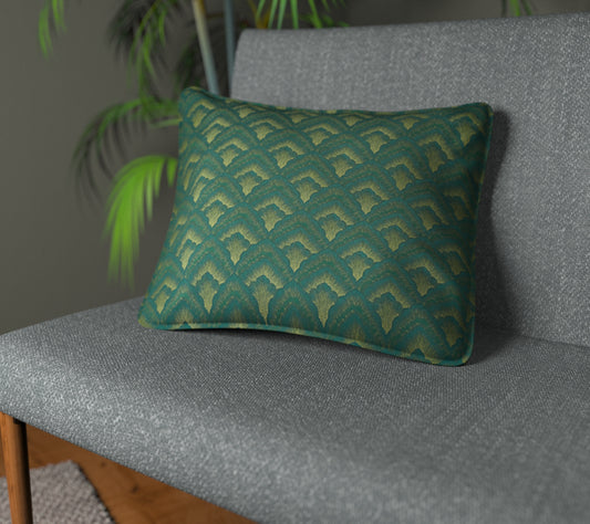Assam Rainforest Piped Cushion