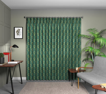 Assam Rainforest Double Pleat Curtain