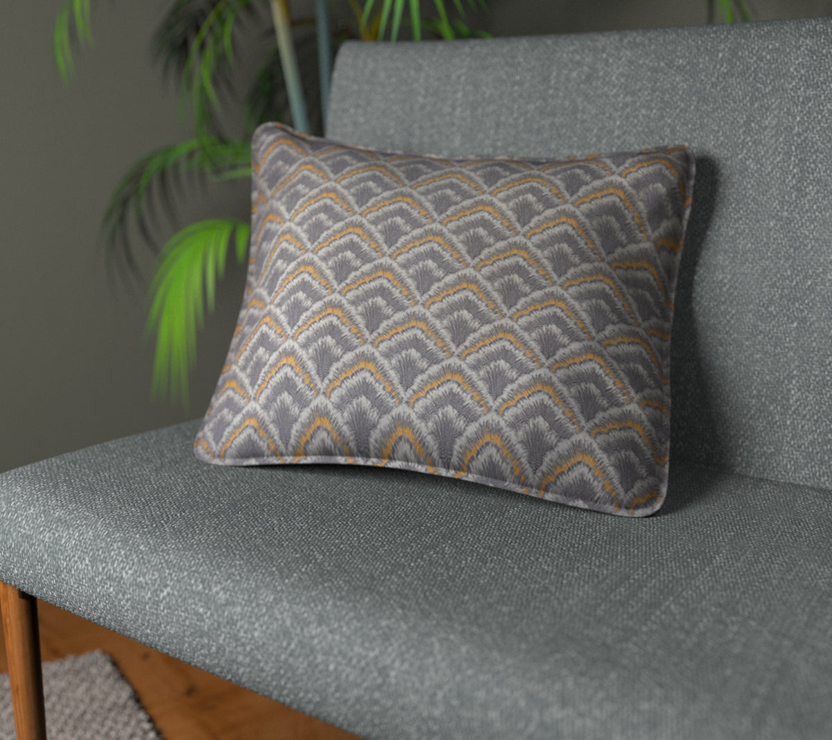Assam Pepperpod Piped Cushion