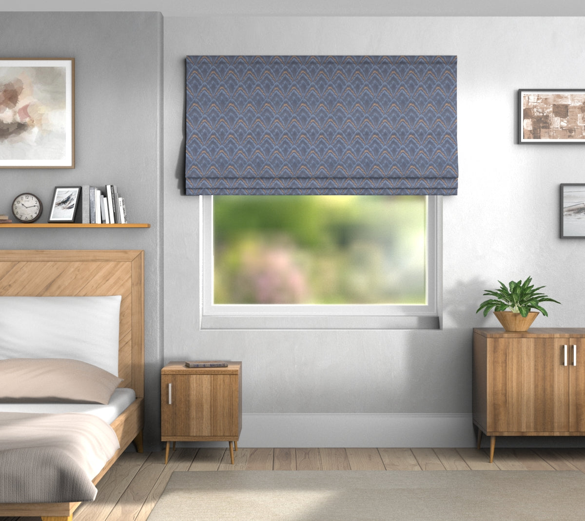 Assam Indigo Roman Blind