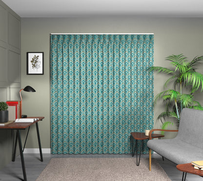 Assam Ocean Triple Pleat Curtain