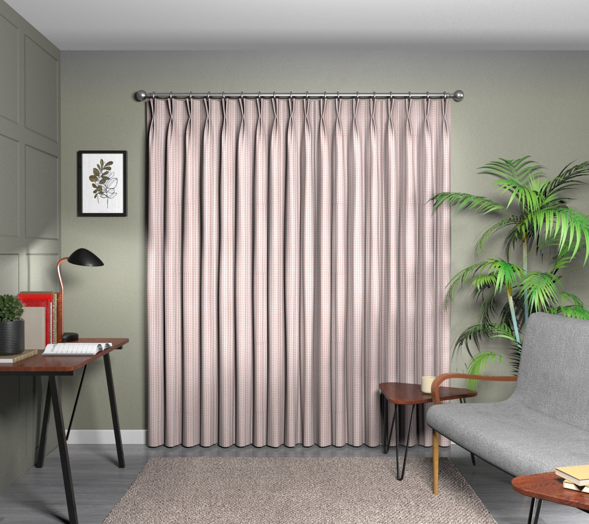 Arlington Blossom Double Pleat Curtain