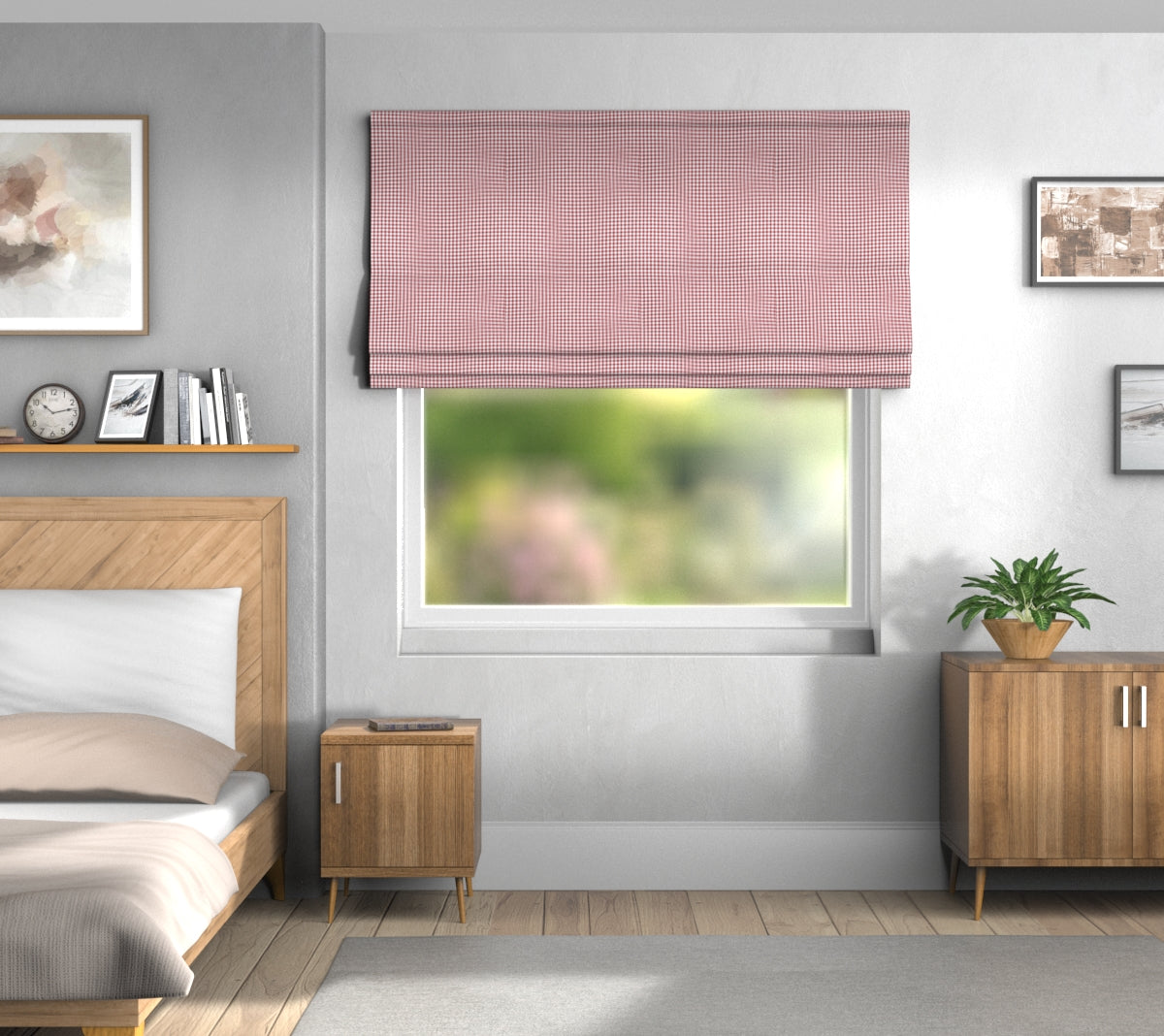 Arlington Strawberry Roman Blind
