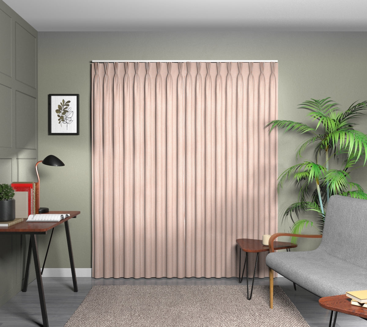 Arlington Apricot Triple Pleat Curtain