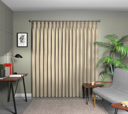 Arlington Honey Double Pleat Curtain