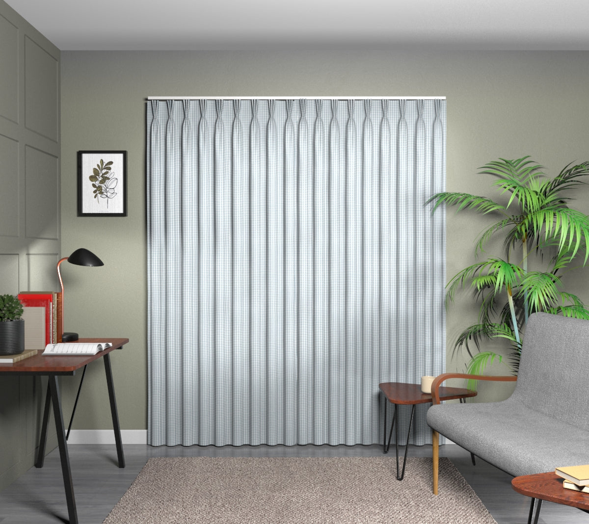 Arlington Sky Triple Pleat Curtain